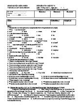 Đề kiểm tra học kỳ II môn Tiếng Anh 7 - Đề 3 - Năm học 2014-2015 - Phòng GD & ĐT Hoài Nhơn